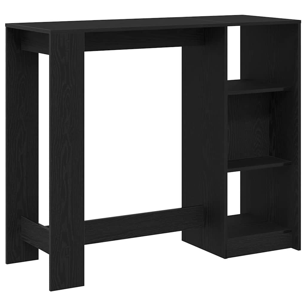 Bar Table 124 x 46 x 103.5 cm Engineered Wood Black Oak Effect