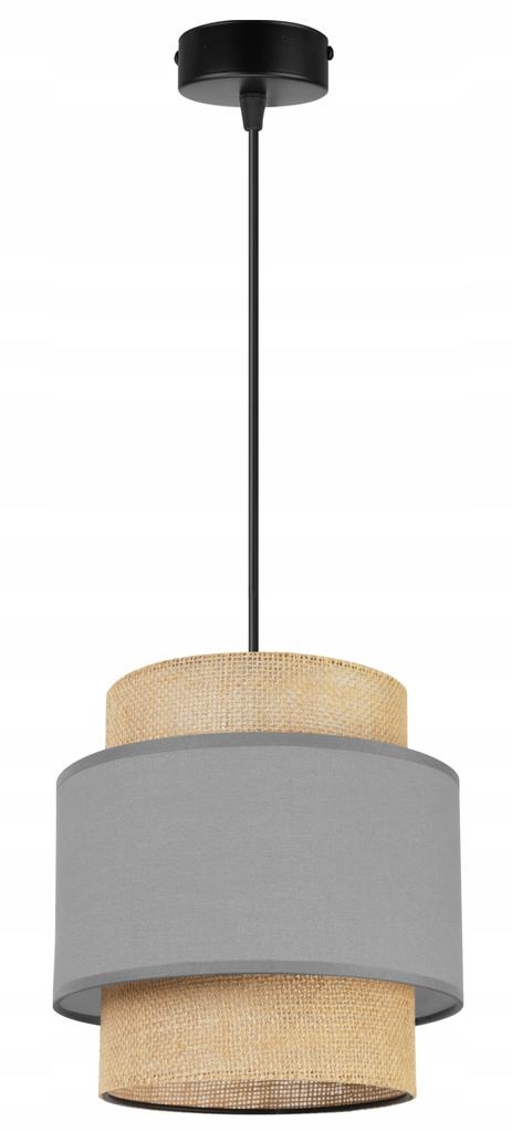 Hanging Lamp, Ceiling Chandelier, Lampshade, Boho Juta