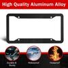 OLLEN Aluminum License Plate Frames For Front & Rear, 2 Pack Heavy Duty Car Tag Holder Protector, With Mount Hardware, Screws Caps, 8 Rattle Proof
