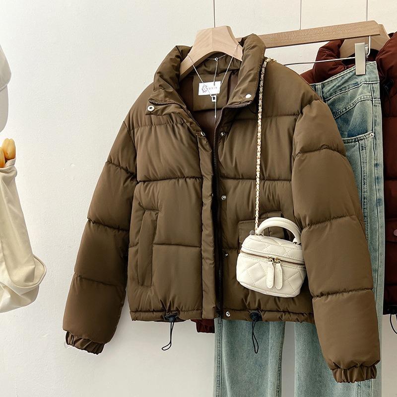 Down cotton-padded clothes women's short winter new stand-up collar loose thickened bread clothes cotton-padded jacket