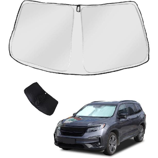 

Windshield Sun Shade Compatible with Honda Pilot 2016-2024, Foldable UV Ray Reflector Front Window Shades, Sun Visor Accessories (Style C) Style A
