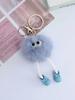 Cute Plush Keychain for Bags Backpacks Fluffy Kawaii Bag Charm Pendant Y2K Coquette Gift for Women Girls Thanksgiving Christmas