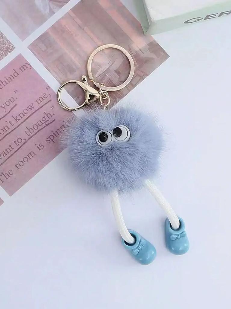 Cute Plush Keychain for Bags Backpacks Fluffy Kawaii Bag Charm Pendant Y2K Coquette Gift for Women Girls Thanksgiving Christmas