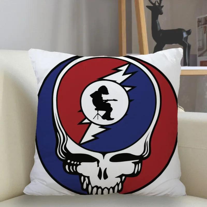 Poszewka na poduszkę Grateful Dead Dekoracja domu 45x45cm Zapinana na zamek kwadratowa poszewka na poduszkę Poszewka na poduszkę do rzucania