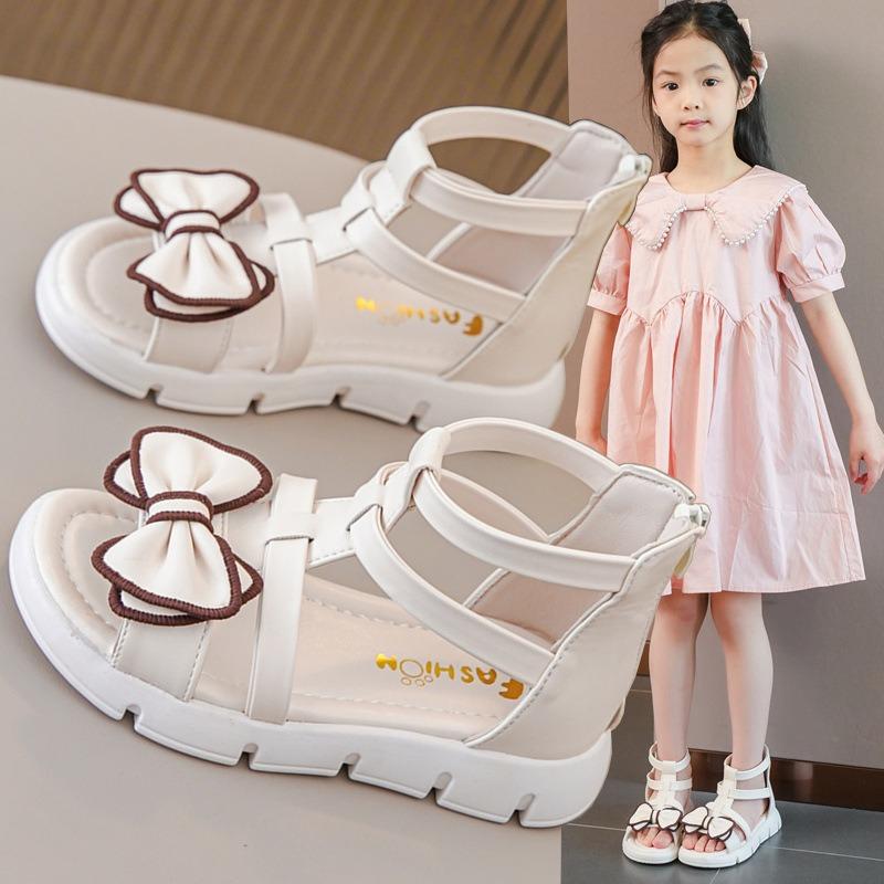 Römische Sandalen für Kinder, Sommer-Mode für Mädchen, weich gefütterte offene Prinzessinnenschuhe, Schuhe für kleine Mädchen.