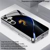 Custodia per Telefono con Motivo a Rete 2D Dorata per Samsung S26 S25 S24 S23 S22 S21 S20 A56 A36 A16 - Copertura Protettiva in Vetro Galvanizzato