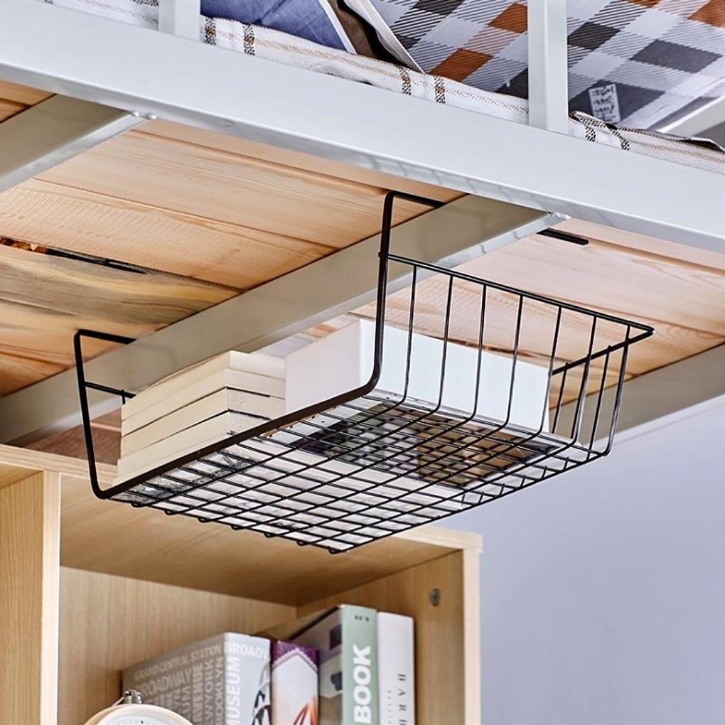 Kitchen Organizer Iron Under Shelf Hanging Shelf Basket