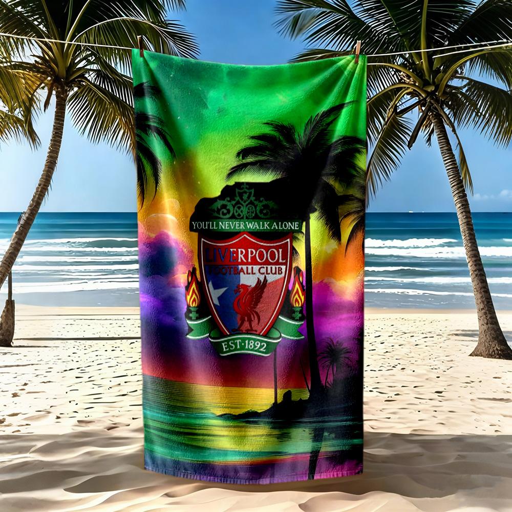 Liverpool Football Club Beach Towel Quickdry Soft Microfiber Comfortable Lightweight