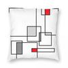 Grey Abstract Composition Square Pillowcase Polyester Linen Velvet Printed Zip Decorative Throw Pillow Case Bed Cushion Case