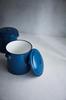 Noda Horo Enamel Tank with Lid and Handle, 21cm, Blue, AKT16021
