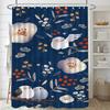 Christmas Tree Bow Washable Dirt-Resistant Shower Curtain Shower Head Waterproof Polyester Bath Curtain For Home Decor