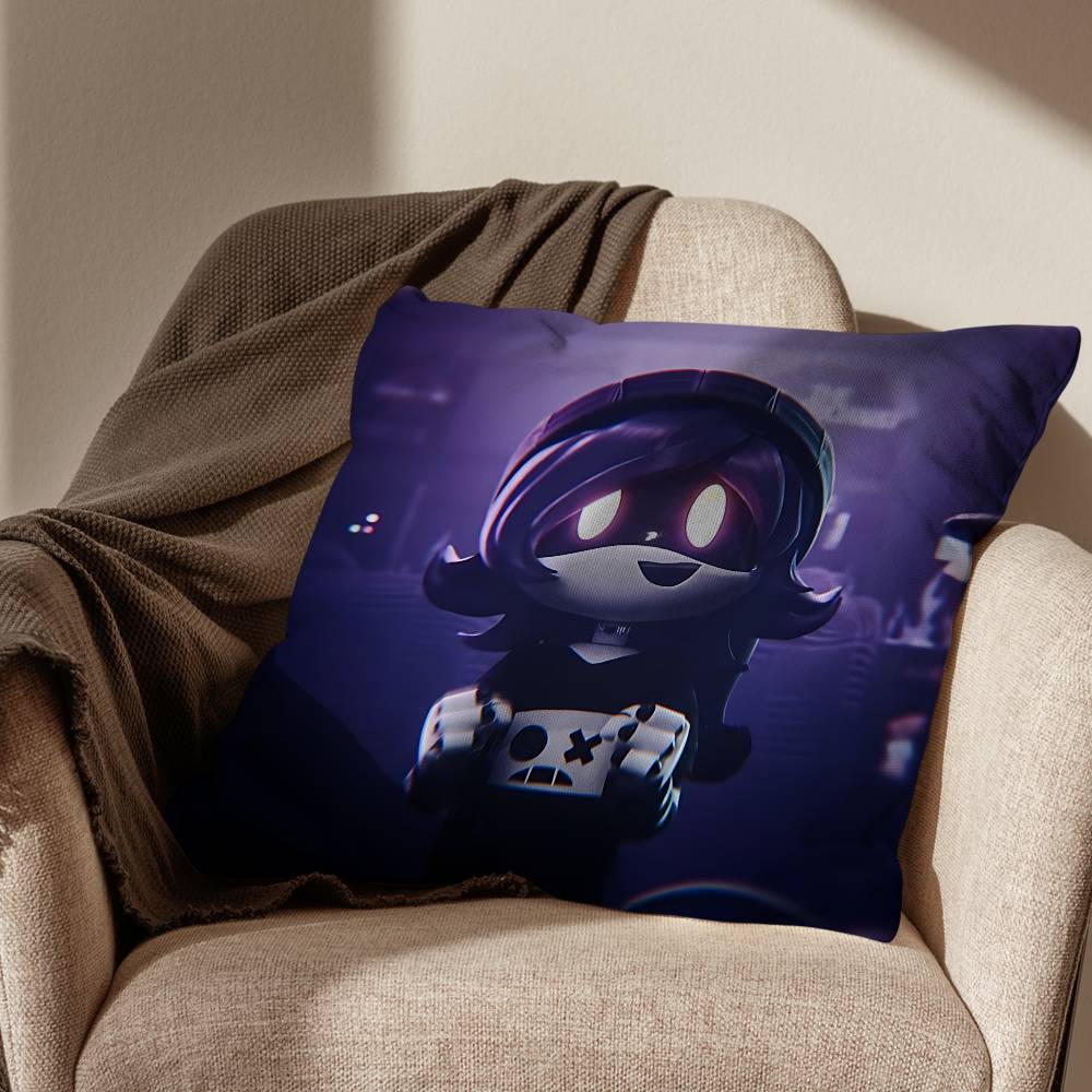 

cool N and Uzi Murder Drones Pillow Case Office Cushions Suitable For Sofa Car Bedroom Decorative Cushion Cover 30x30cm