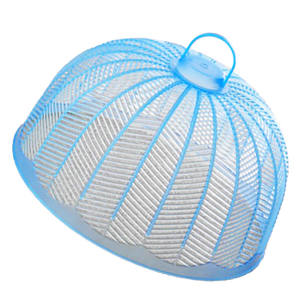 Picnic Food Cover PP Blue Circular Universal Fly Protection Food Cover Tent for Parties BBQ