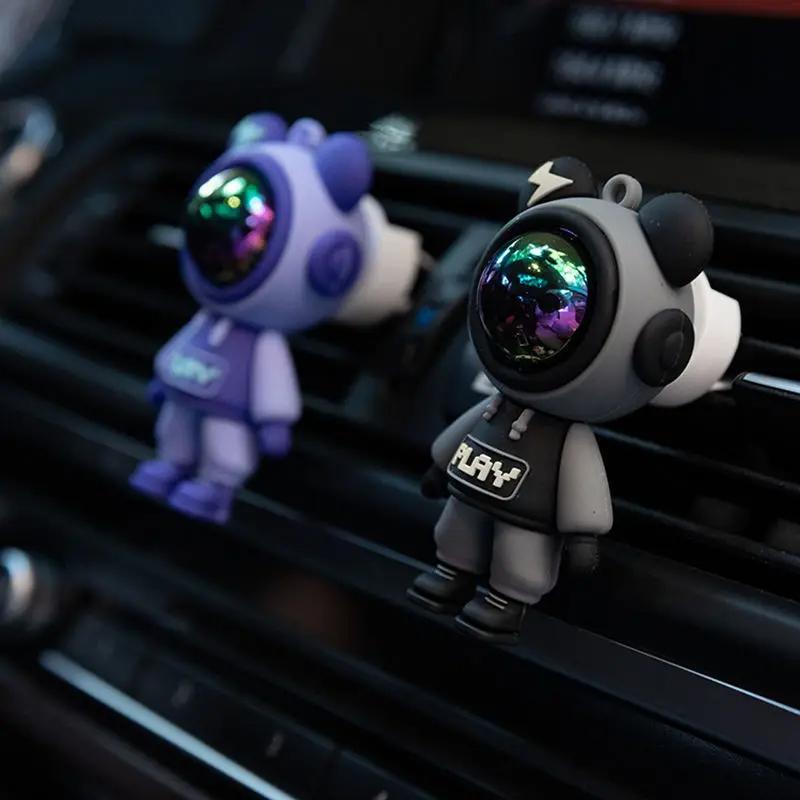 

Car Air Outlet Perfume Clips Cartoon Astronaut Air-Conditioning Outlets Aromatherapy Clip Interior Accessories Air-Freshener зелёный