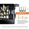 12V Relay Box with Waterproof Relay Fuse Block with 5x5pin JD1914 and 1x4pin RTT7121 Relay 6x ATC/ATO Blades Fuse for Car Truck