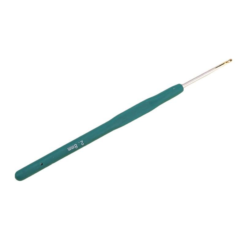Candy-colored Crochet Hook with Gold-Plated Head - Soft Handle for DIY Sweaters, Shoes, and Hats