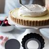 6 Pieces Mini Baking Pans Fluted Molds with Removeable Bottoms Small Baking Molds Carbon Steel Material for Kitchen Use