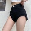 Denim shorts women's high waist and thin hot pants thin wide leg shorts spring new Spice Girls straight pants
