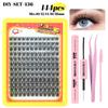 Natural Thick C-Song Single Cluster False Eyelashes 10-18Mmdiy Segmented Multi-Hair Eyelashes