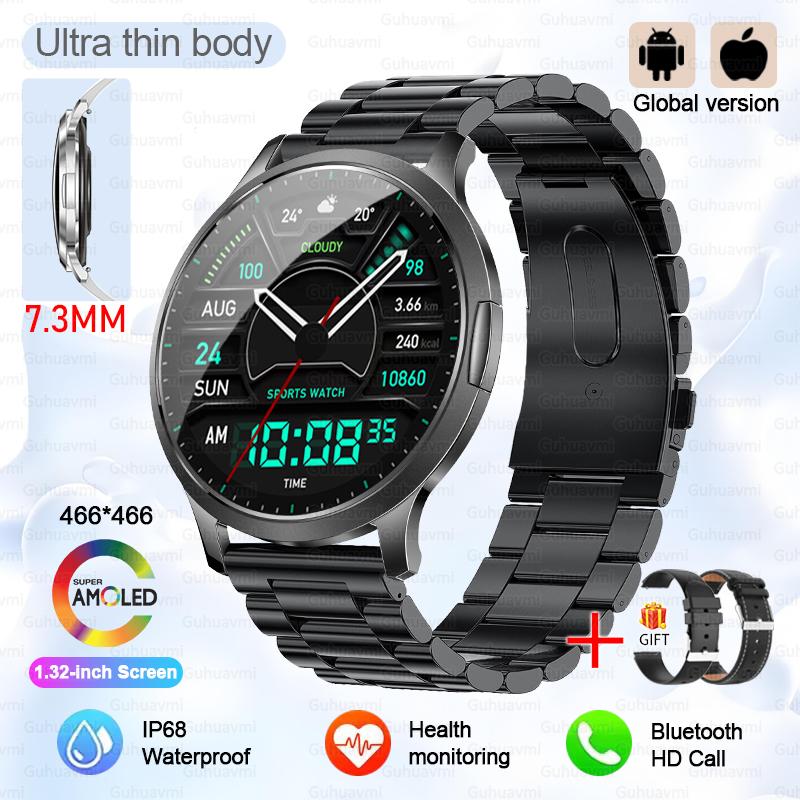 New Bluetooth Call Smart Watch AMOLED Screen Women Health Heart Rate Oximetry Monitor Waterproof Sports Smartwatches Woman