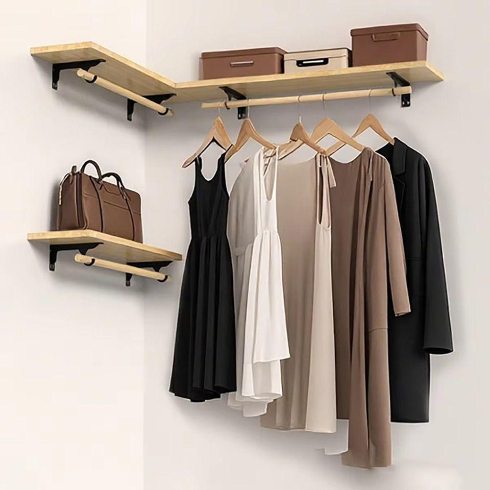 Heavy Duty Closet Shelf Bracket Sturdy Triangle Easy Installation Triangle Hook Bracket Rustproof Hook Holder Metal Bracket