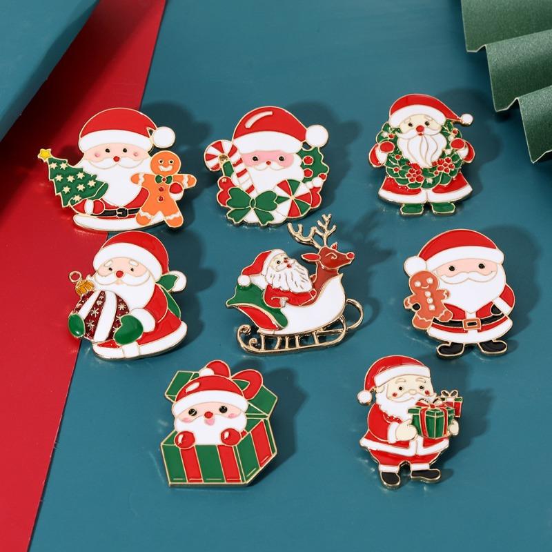 New fashion christmas brooches - sleigh, santa, and reindeer pins for women