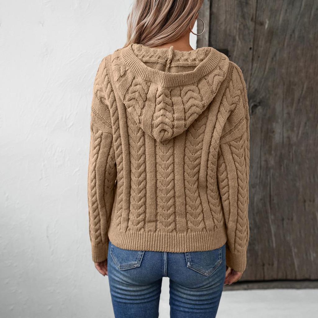 Herbst Winter Vintage Lose Langarm Top Print Pullover Strickwaren V-Ausschnitt Pullover