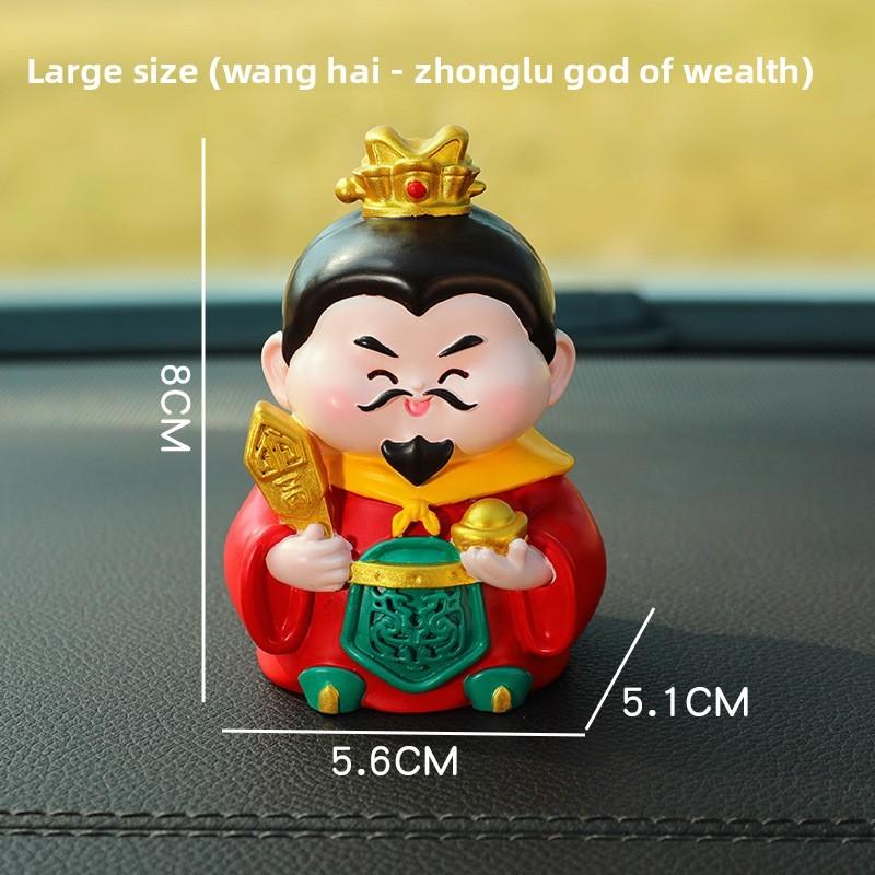 Traditionelle Fünf Gott des Reichtums Auto Dekoration Harz Kleine Figur Haus Büro Ornament