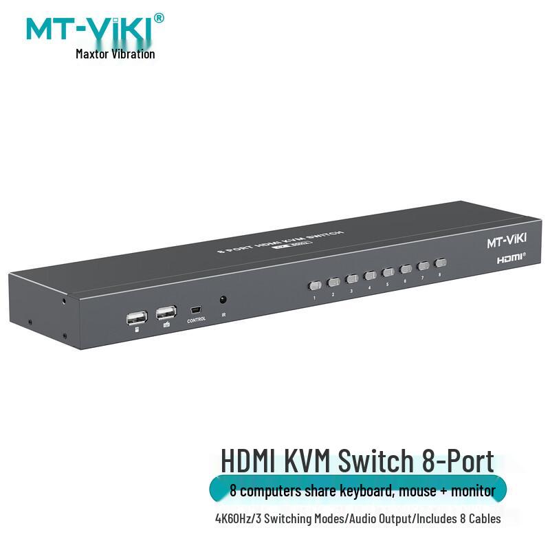 

MT-viki 8-Port 4K 60Hz HDMI KVM Switch