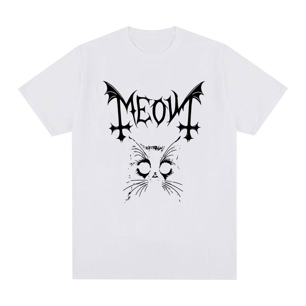 Meowl Cat Owl Funny Meme Brainrot Tshirts Mens Clothing Fashion Harajuku Short Sleeves Tees Cotton Summer T Shirts Streetwear