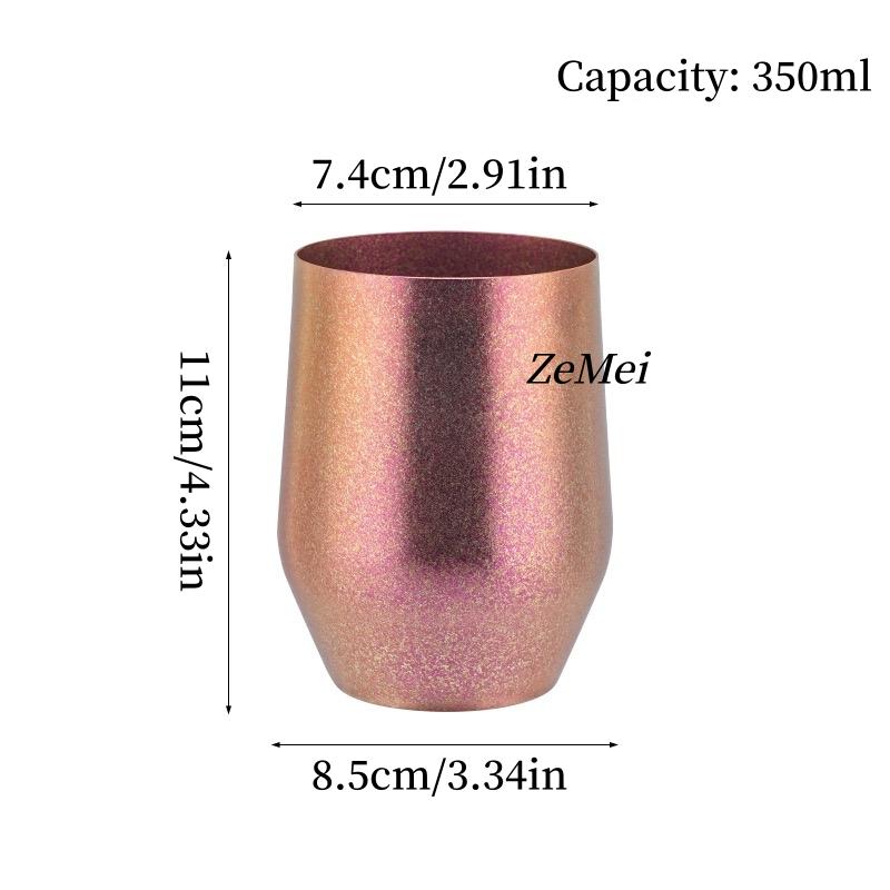 1Pcs Pure Titanium Double-Wall Water Cup,Beer Mug,Tea Cup,Coffee Goose Egg Cup Lightweight Portable Outdoor Camping Travel Mug