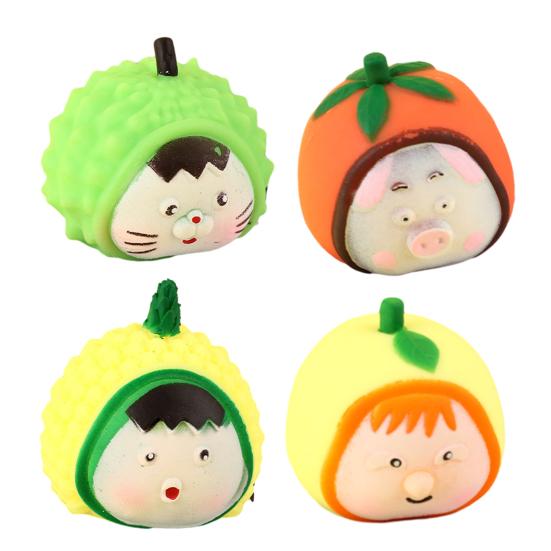 Fruity Scent Squeeze Toy Soft Elastic Pinching Music Stress Relief Cute Fruit Shape Decompression Gadget for Student Parties And Collecting