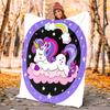 1PC Purple unicorn blanket, al season lightweigh Poster blanket home office outdoor nap multifunc Poster blanketional blanket