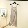 Modal Spaghetti Strap Dress Summer Sexy Sleeveless Tank Dress Solid Color Casual Camisole Dresses Mid-length Soft Sleepdress Basic Slipdress
