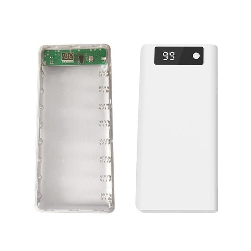 8 Slot 18650 Battery Holder Case Not Required Soldering ABS Power Battery Enclosure For DIY Projects Outdoor Use