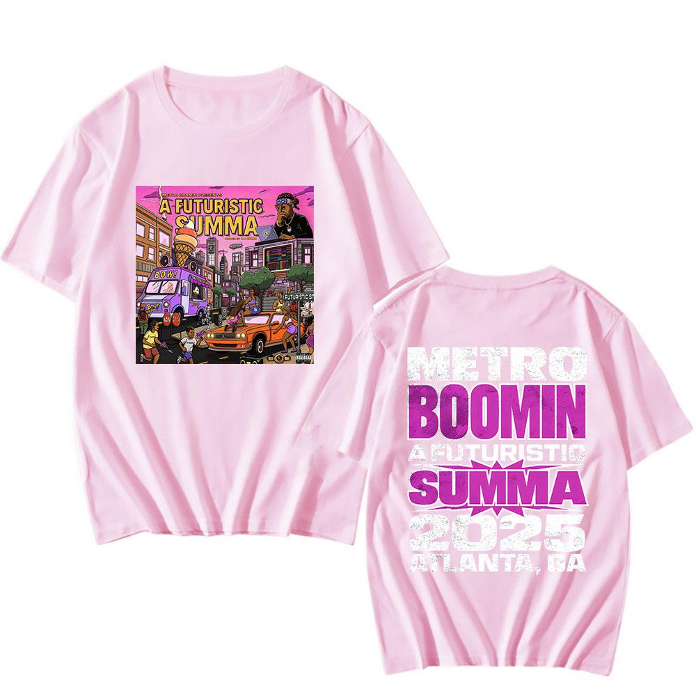 Metro Boomin A FUTURISTIC SUMMA COVER TEE Kurzarm Baumwolle Herren T-Shirt Unisex Streetwear Locker Weich Herren T-Shirt Grunge HipHop