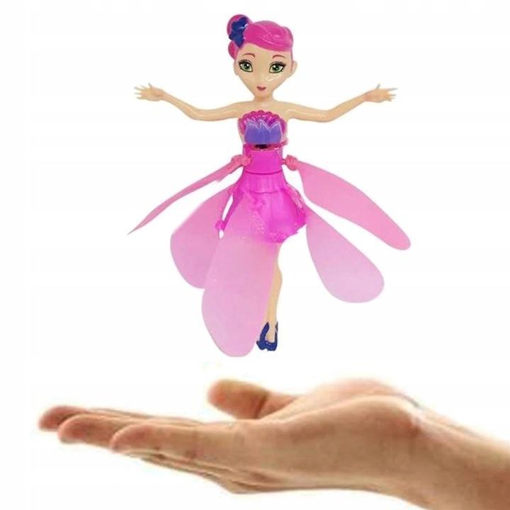 Muñeca Hada Voladora Rosa Controlada por Radio USB Luces LED Mágica