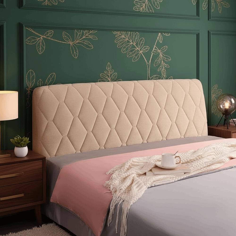 Solid Color All-inclusive Headboard Cover Velvet Bed Headboard Cover  Girl Bedroom