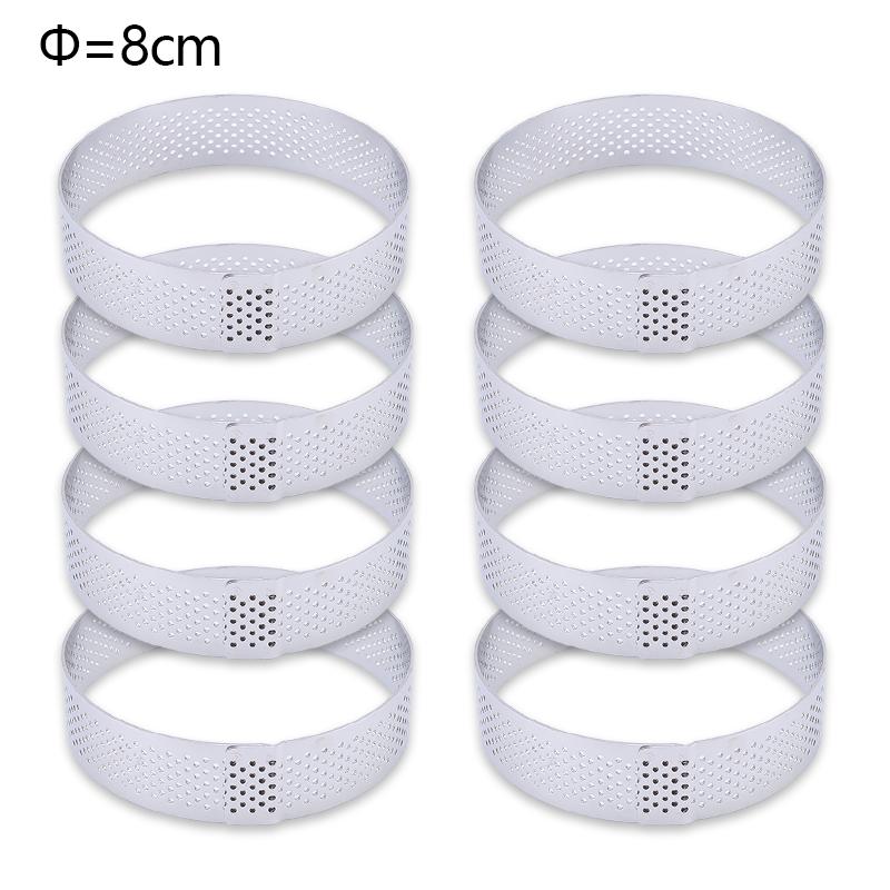 FAIS DU Perforated Round Tart Ring Stainless Steel Fruit Pie Tartlet Mold for Baking DIY Dessert Cake Mousse Molds Kitchen Tools