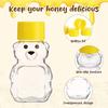 20Pcs Plastic Transparent Disposable Cartoon Bear Juice Bottle, Small Capacity Dispensing Bottle, 60Ml Honey Bottle