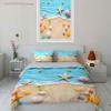 Beach Decor Accessories Set Multiple Sizes kid's And adults' Bedroom Exquisite 3PC Bedding set, Gift