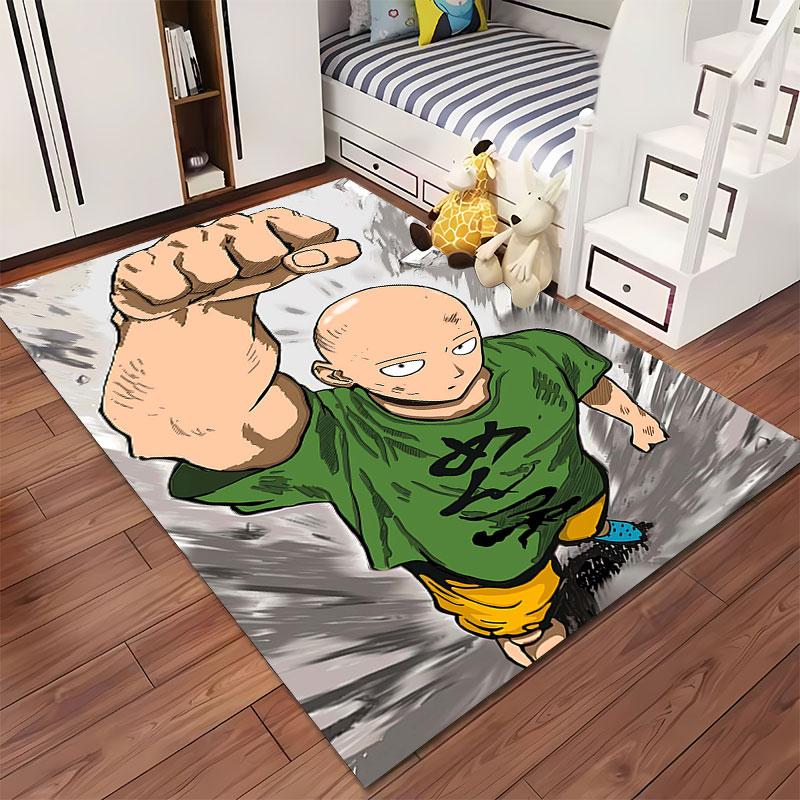 Bald Hero Punch Anime Carpet Suitable As a Non-slip Mat for the Living Room or Bedroom Sofa