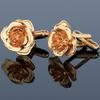 Comfort Fit French Cufflinks Copper Crafted Rose Pattern Shirt Sleeve Button Elegant Option for Various Occasion Wear