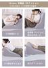 Shinnwa High-Resilience Triangular Bed Cushion with Lumbar Support, Perfect for Sleeping, Reading, and TV Use, Washable Cover with Loops, Gray