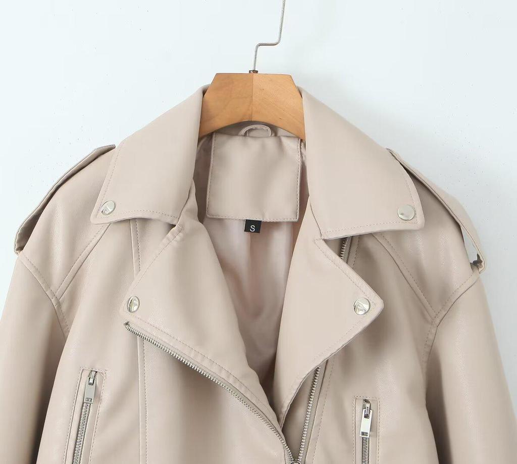 2025 Autumn/Winter Retro Fashion Women's Short Motorcycle Jacket