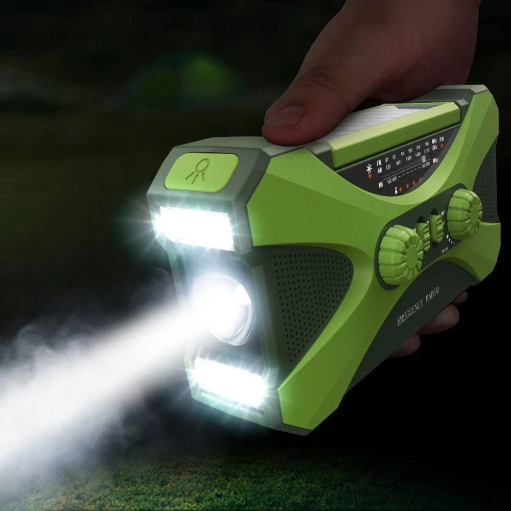 High Brightness Emergency Radio Hand Crank Wireless Speaker AM/FM/WB Weather Radio  Outdoor Camping