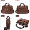Men's Briefcase Leather Men's Bag Business Bag 14 Inch Computer Bag Men's Shoulder Business Bag