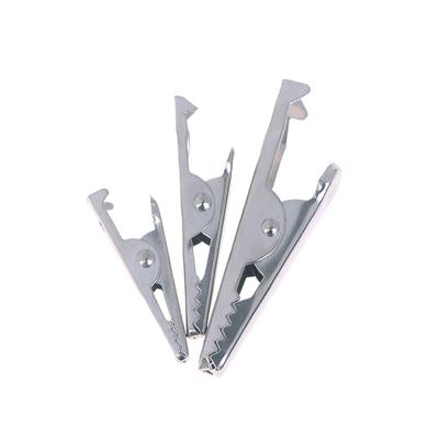 50PCS For Electric Testing For Battery Test Mini Alligator Clips Mini Silver Metal Alligator Clip 28mm 35mm 45mm