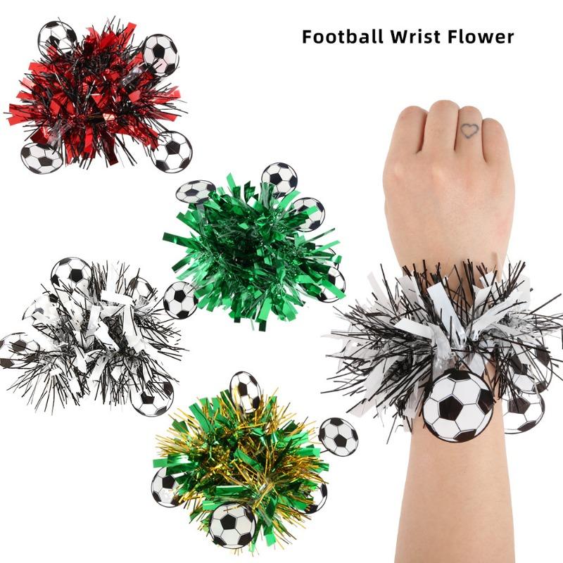 1PC World Cup Football Wrist Flower Sports Theme Party Performance Decorative Colored Bar Bracelet Flower Cheering Props