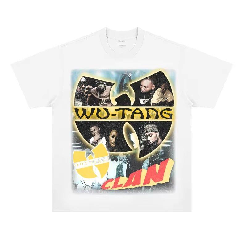 Wu Tang Tour Cotton Tshirt Fans Gift Summer Cotton Round Neck Casual Increase Urban Sports Retro Street Clothing Yk Style